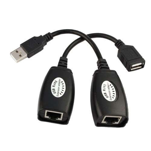 USB 2.0 to RJ45 CAT5 CAT5e CAT6 LAN UTP Extension Cable Extender Adapter