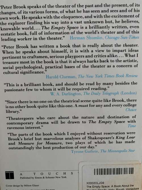 The Empty Space by Peter Brook
