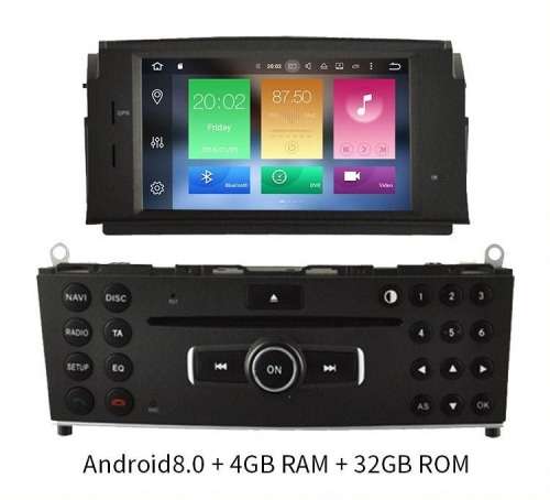 Mercedes-Benz C200 2007-2011 Double Din Radio 7 inch android 8.1 with GPS and Rear View camera