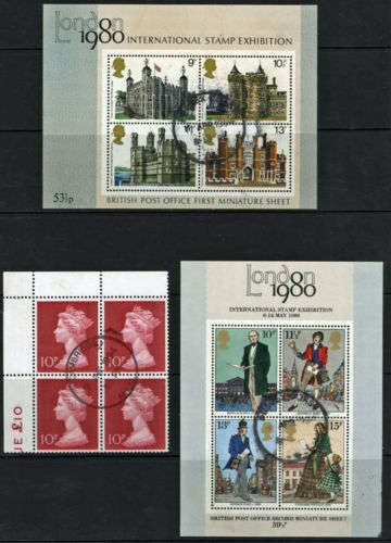 **GB - 3 NEAT ITEMS 2 x M/SHEETS & BLOCK OF 4  F.U. ****