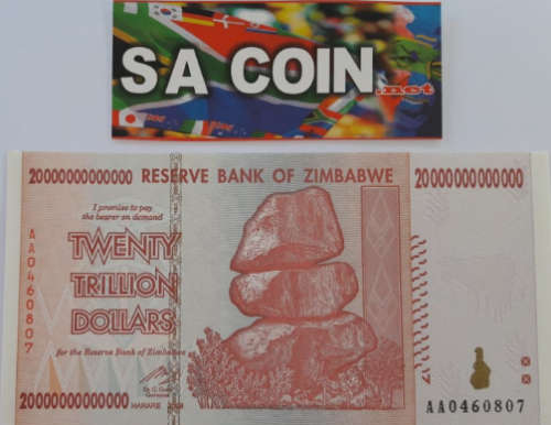 -20 trillion Zimbabwe Dollars -  "A Great Hobby; Collect Rare Notes and Coins"