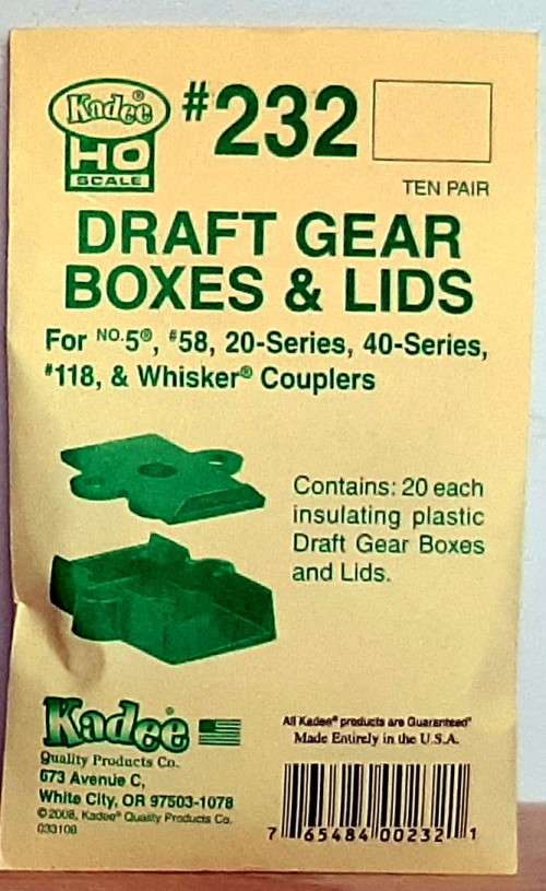 SAR Kadee 232 Draft gear boxes and lids