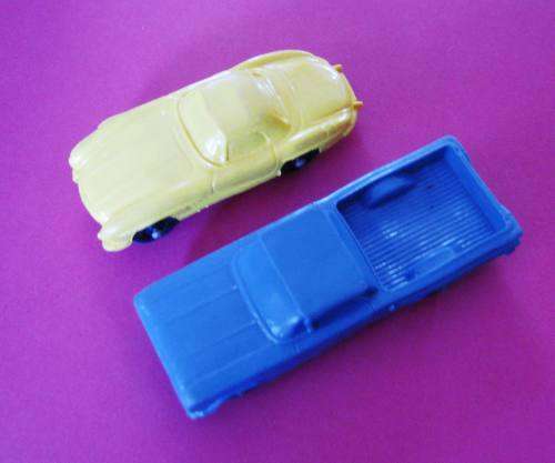 VINTAGE "TOMTE LAERDAL" PLASTIC CARS FROM THE 60'S FROM NORWAY. NO 5 MERCEDES AND NO 14 EL CAMINO.