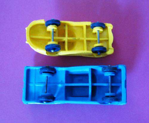 VINTAGE "TOMTE LAERDAL" PLASTIC CARS FROM THE 60'S FROM NORWAY. NO 5 MERCEDES AND NO 14 EL CAMINO.