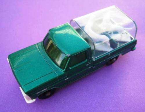 MATCHBOX LESNEY NO 50 "FORD KENNEL TRUCK" WITH FOUR DOGS. NOT CORGI OR DINKY.