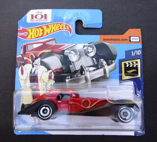 MINT AND SEALED "CRUELLA DE VIL" CAR FROM DISNEY'S "1001 DALMATIONS" BY MATTEL HOTWHEELS. NOT DINKY.