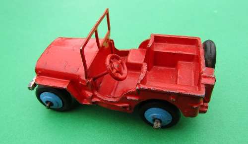 SCARCE DINKY TOYS NO 25j "CIVILIAN JEEP" FROM MECCANO DINKY, ENGLAND. NOT CORGI OR LESNEY.