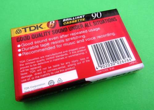 NEVER OPENED AND SEALED TDK `B90` BRILLIANT CASSETTE RECORDING TAPES FROM THE LATE EIGHTIES.