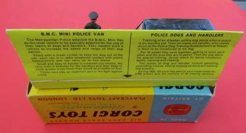 NEAR MINT BOXED CORGI TOYS NO 448 `BMC MINI POLICE VAN` BY CORGI TOYS FROM GREAT BRITAIN. NOT DINKY.