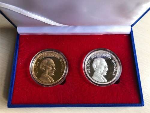 Mandela Silver And Gold Clad Coin Set In Box