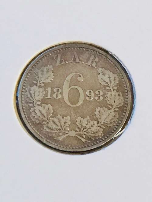 ZAR 1893 Complete Coin Set 1D 3P 6P 1S 2S 2.5S  ###  Hern's VF Value R 40 750 ###