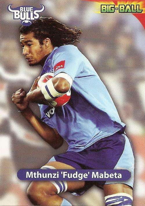2010 Big ball rugby cards collection - Mzhumzi Mabeta base card BB 27