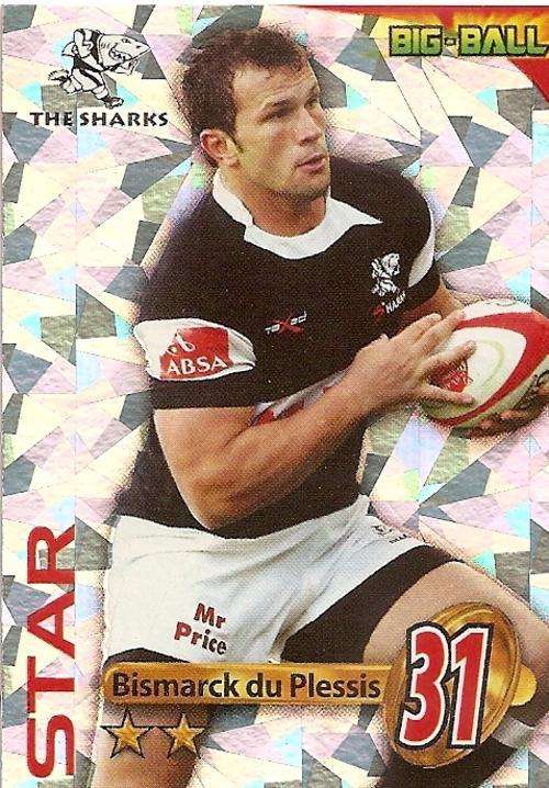 2010 Big ball rugby card collection - Bismarck du Plessis Super card TS 04