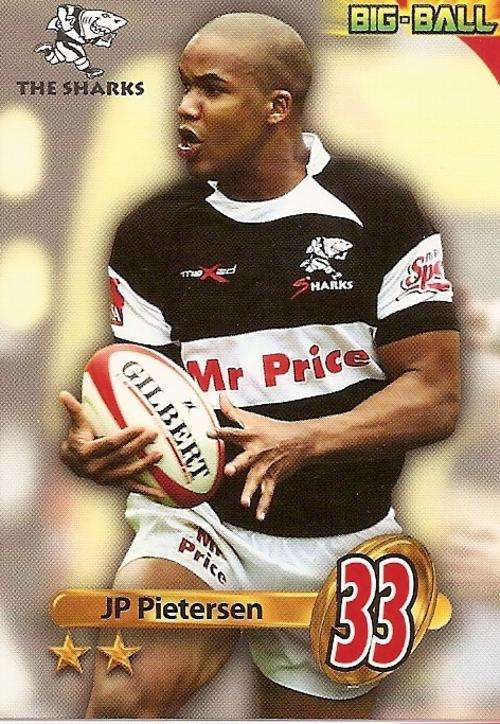 2010 Big ball rugby trading cards - JP Pietersen base card TS12