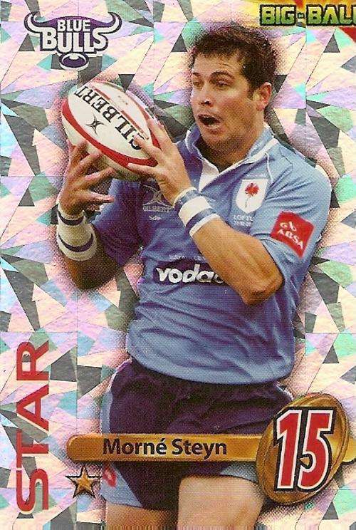 2010 BIG BALL RUGBY CARD COLLECTION - MORNE STEYN SIGNED STAR CARD
