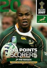 2011 BIG BALLRUGBY WORLD CUP COLLECTION - 20+ SCORERS JP PIETERSEN CARD NR 121