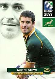 2011 BIG BALL RUGBY WORLD CUP COLLECTION - MORNE STEYN BASE CARD NR 89