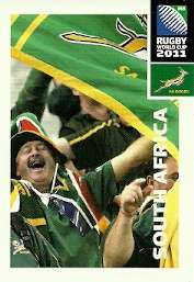 2011 BIG BALL RUGBY WORLD CUP COLLECTION -  SOUTH AFRICA  FANS BASE CARD NR 47
