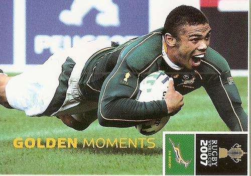 2011 BIG BALL RUGBY WORLD CUP COLLECTION -  GOLDEN MOMENTS BASE CARD NR 107