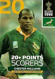 2011 BIG BALL RUGBY WORLD CUP COLLECTION -  CHESTER WILLIAMS  20+ SCORES CARD NR 173