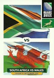 2011 BIG BALL RUGBY WORLD CUP COLLECTION -  POOL GAMES CARD NR 51