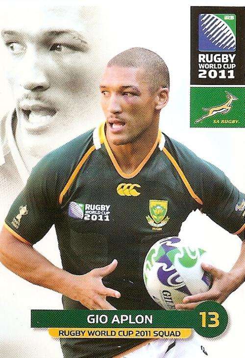 2011 BIG BALL RUGBY WORLD CUP COLLECTION - GIO APLON BASE CARD NR 76