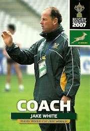 2011 BIG BALL RUGBY WORLD CUP COLLECTION - JAKE WHITE COACH  CARD NR 124