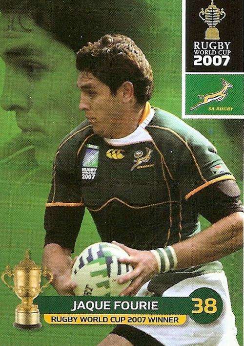 2011 BIG BALL RUGBY WORLD CUP COLLECTION - JAQUE FOURIE BASE CARD NR 144