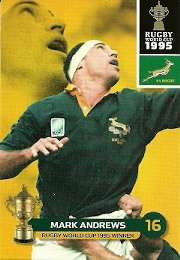 2011 BIG BALL RUGBY WORLD CUP COLLECTION - MARK ANDREWS BASE CARD NR 199