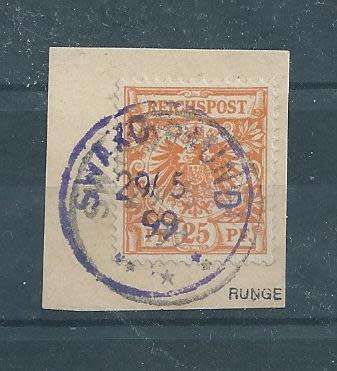 German SWA  25 pfg, high value and seldom seen on piece used!!!!!