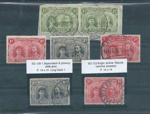 Rhodesia double head mix, mint, used, pair. Nice selection