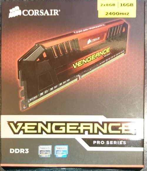 Corsair Vengeance Pro 16GB(2x 8GB) DDR3-2400MHz 1.65V Desktop Memory Module CMY16GX3M2A2400C11R