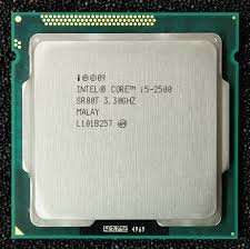 Intel Sandy I5 2500 (non K) Intel Core i5-2500 excl HSF Quad-Core Processor 3.3 GHz  LGA 1155