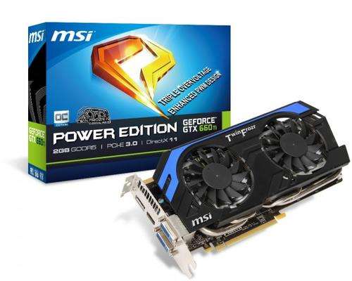 MSI GeForce GTX 660 Ti N660TI PE 2GD5/OC 2GB 192-Bit GDDR5 PCI Express 3.0 x16 HDCP Ready SLI Suppor