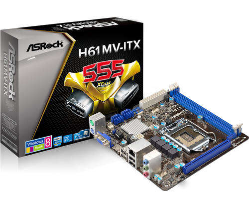 ASRock H61MV-ITX LGA 1155 Intel H61 HDMI Mini ITX Intel Motherboard