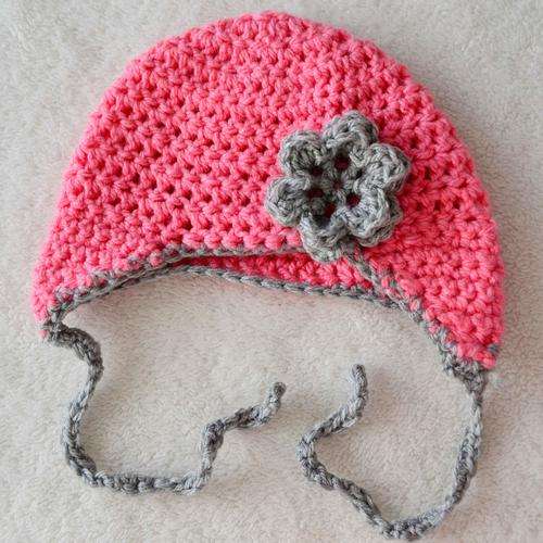 Handmade Crochet Flower Beanie Bonnet Hat {great for moms or photographers!}
