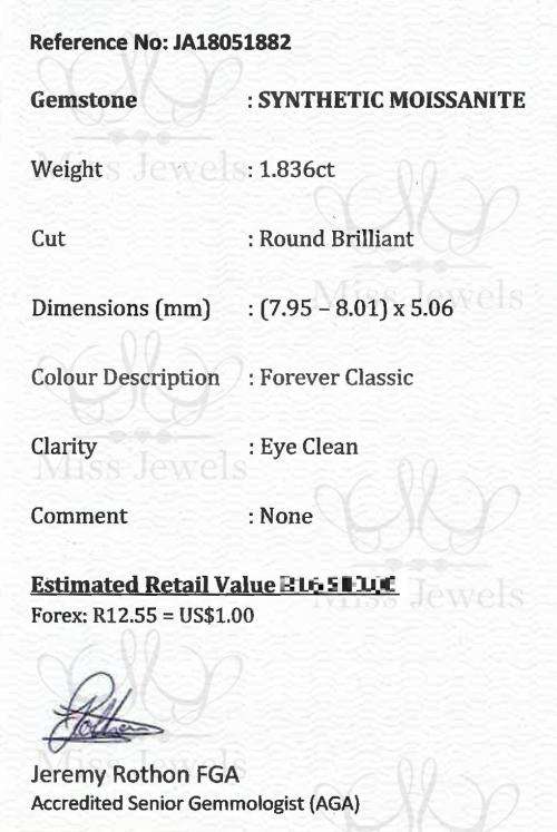 1.836ct Forever Classic Moissanite