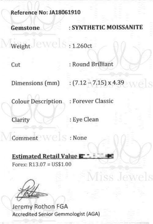 1.26ct Forever Classic Moissanite