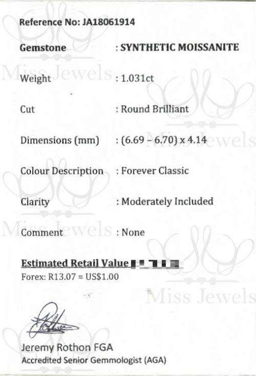 1.031ct Forever Classic Moissanite