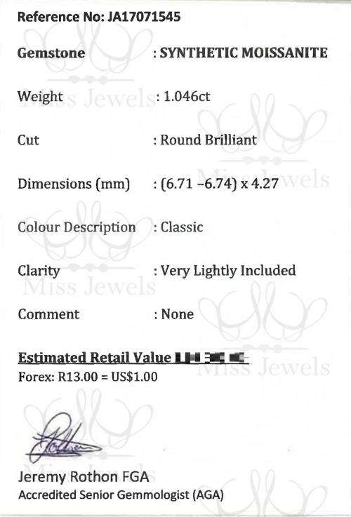 1.046ct Classic Moissanite