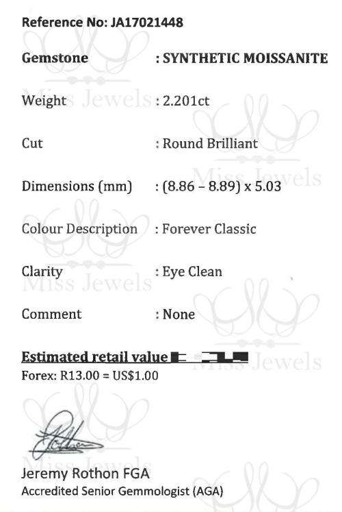 2.201ct Forever Classic Moissanite