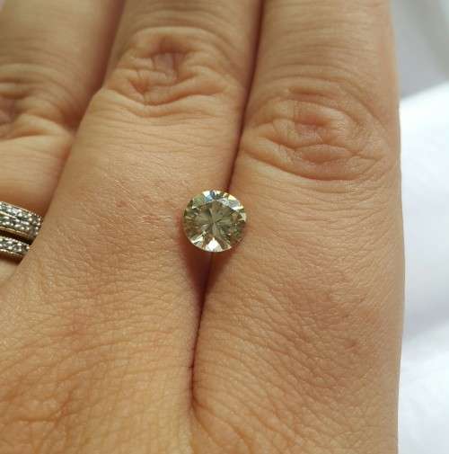1.206ct Light Yellowish Brown Moissanite