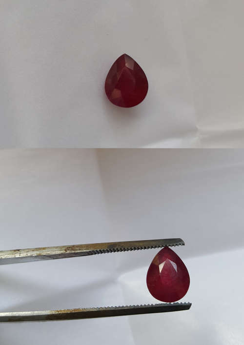 3.121ct Pear shape Ruby