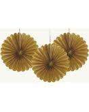 tissue paper fan - 50cm - great decor - gold color