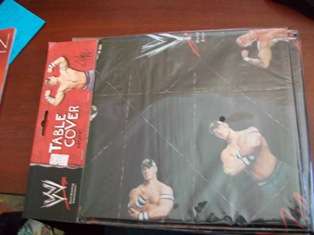 WWE WRESTLING TABLE COVER PLASTIC 54x72