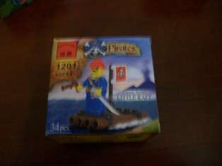 Building brick toys - fits well with legos - pirate raft