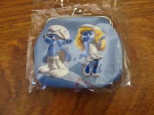 SMURFS coin purse blue - with smurfette on