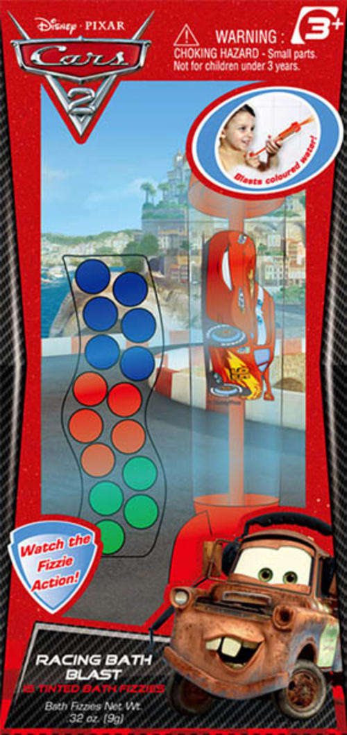 cars mcqueen BATH BLAST WITH FIZZ - TINT YOUR BATH WITH BRIGHT COLOURS