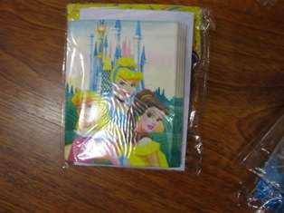 KIDS PARTY invitation (10) with envelope -princess