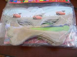 KIDS PARTY cars lightning mcqueen masks (10 per pack)